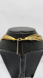 COLLIER DE PERLES DE ROCAILLE COULEUR OR CUTDANA