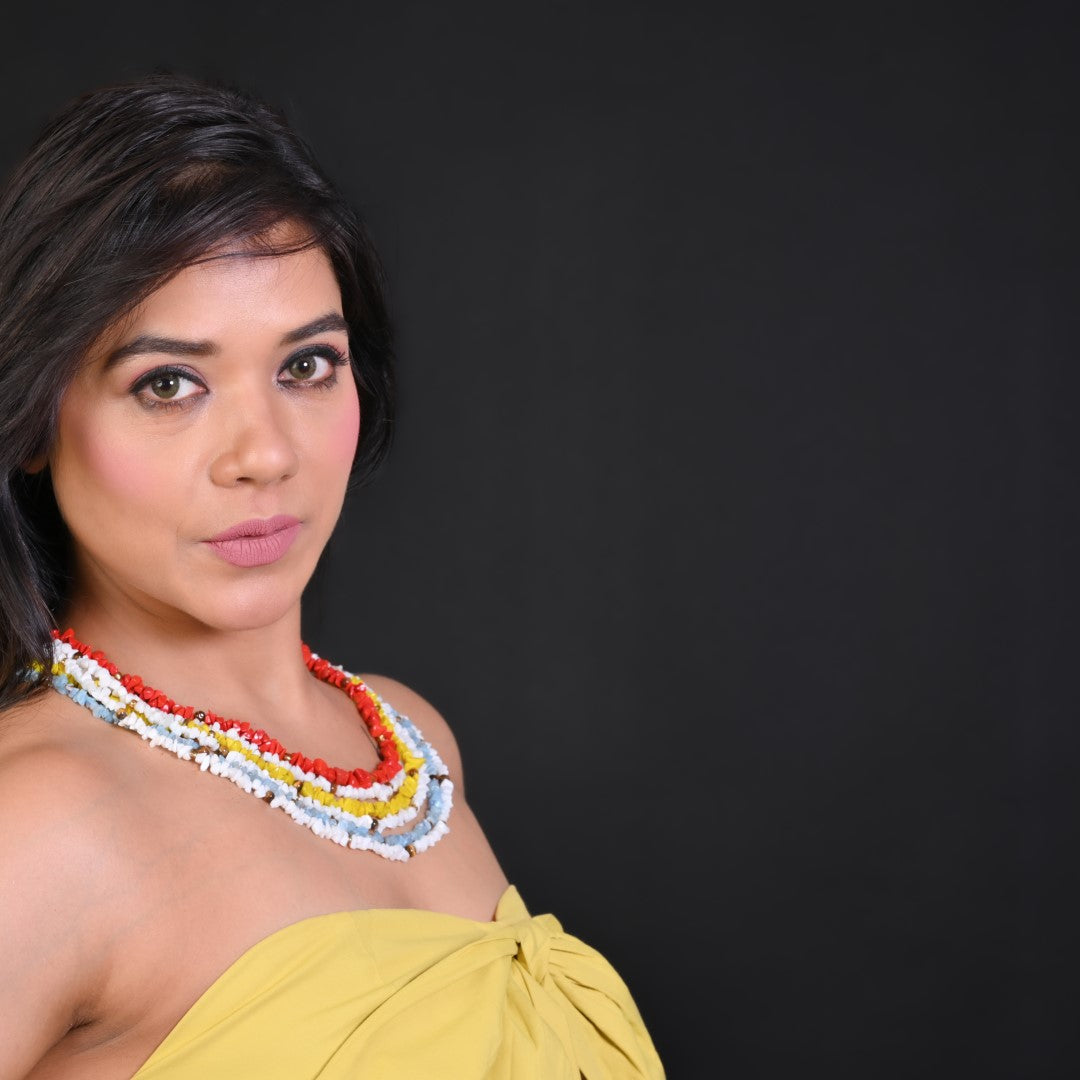 NK7346 - Multicolor Glass Bead Necklace