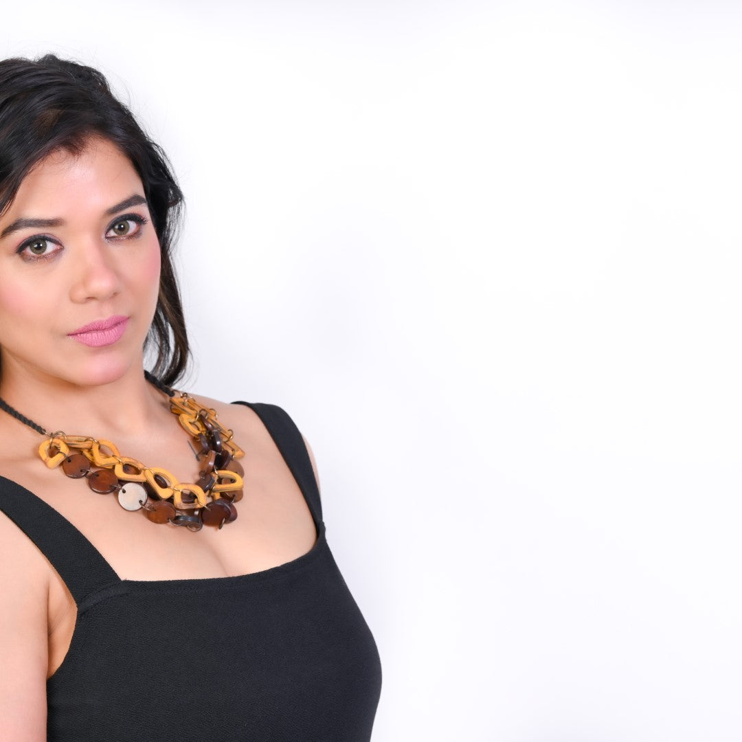 NK7026 - Natural Color Horn Necklace