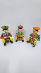 Holzhandbemalter Musiker