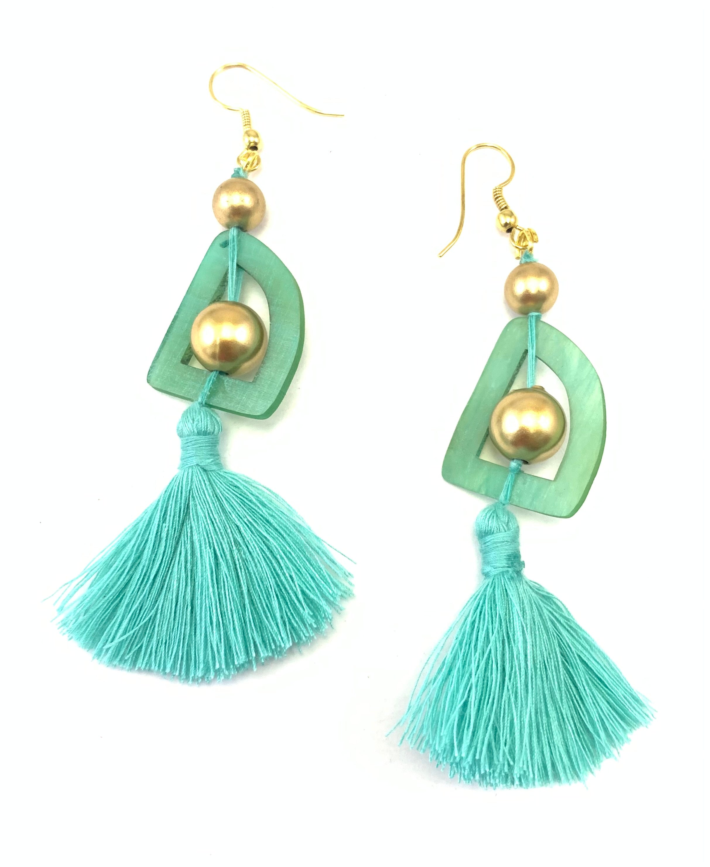 ED27263 - HORN RING WITH THREAD EARRING