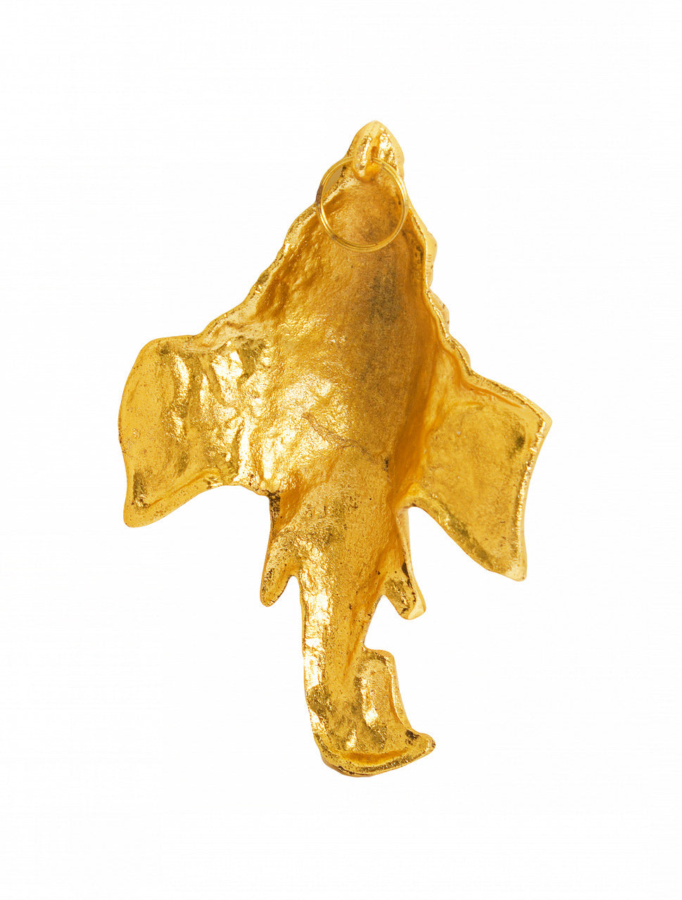 SH 809 Wandbehang aus weißem Metall mit Lackpolitur, Ganesh Ji-Gesicht