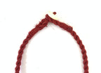 NK14943B RESIN/WOODEN BEAD WITH ALUMINIUM DISC & BRAIDED THREAD NECKLACE
