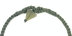 NK14848 HORN/BONE BEAD WITH BLACK BRAIDED THREAD NECKLACE