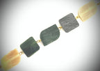 NK14764 COLLIER PERLES CORNE AVEC BOUCLE ET MAILLONS