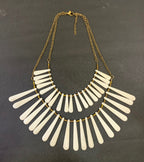 NK14950 BONE PATTI WITH GOLD METAL CHAIN NECKLACE