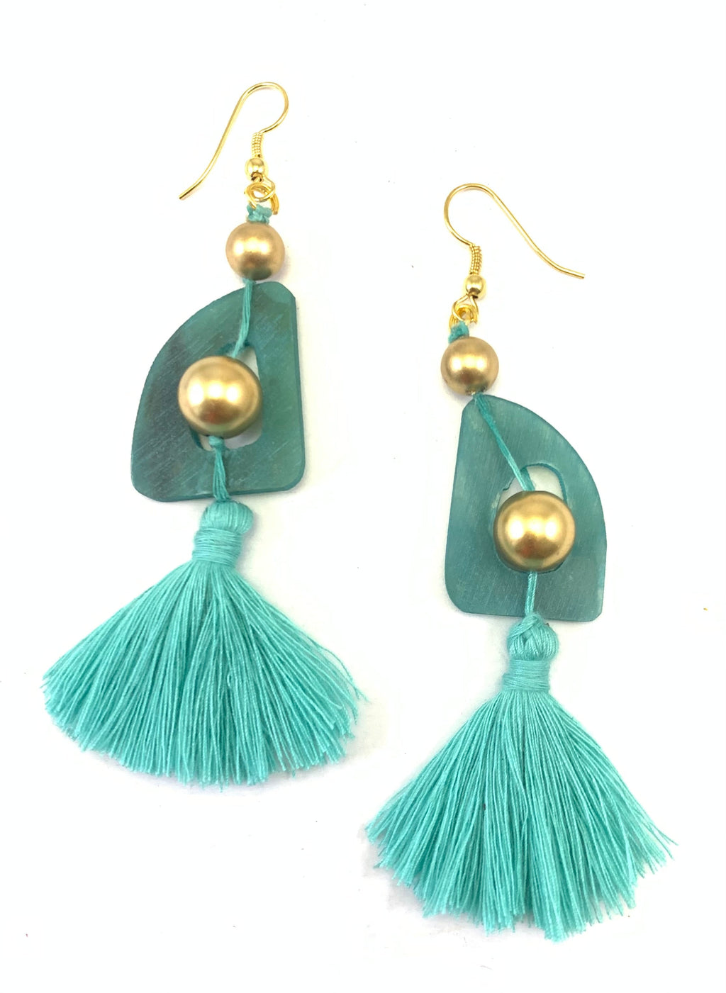 ED27263 - HORN RING WITH THREAD EARRING