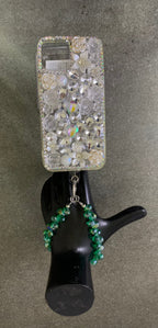 MIS3943A - TRENDY DIAMOND CUT GLASS BEAD HANGING MOBILE WRISTLET
