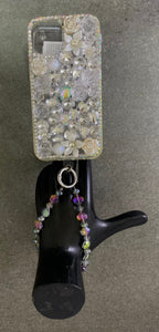 MIS3944 - TRENDY DIAMOND CUT GLASS BEAD HANGING MOBILE WRISTLET