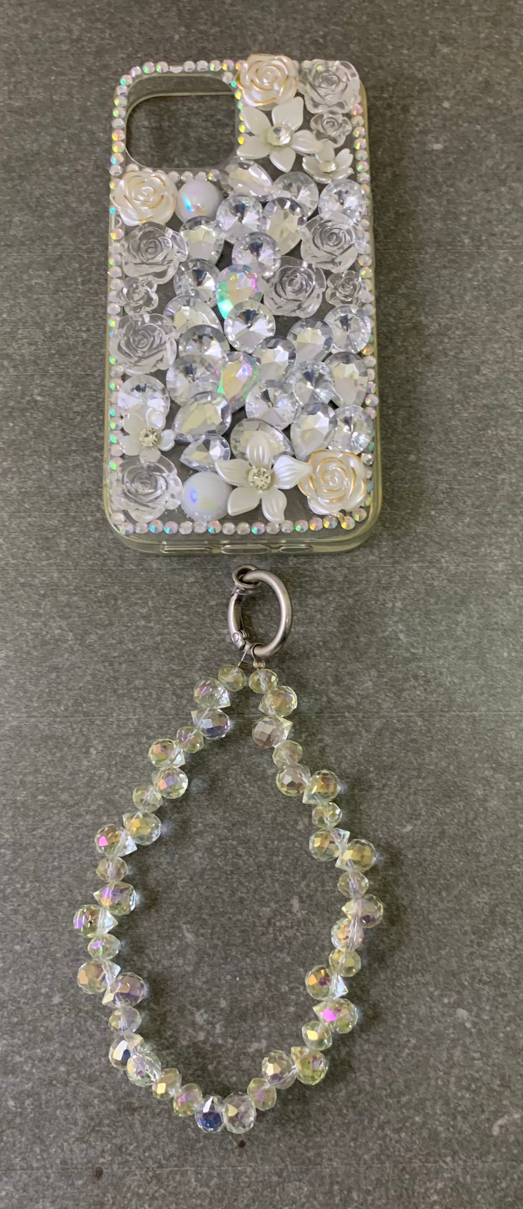 MIS3943D - TRENDY HANDYKETTE MIT FACETTIERTEN GLASPERLEN
