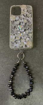 MIS3943C - TRENDY DIAMOND CUT GLASS BEAD HANGING MOBILE WRISTLET