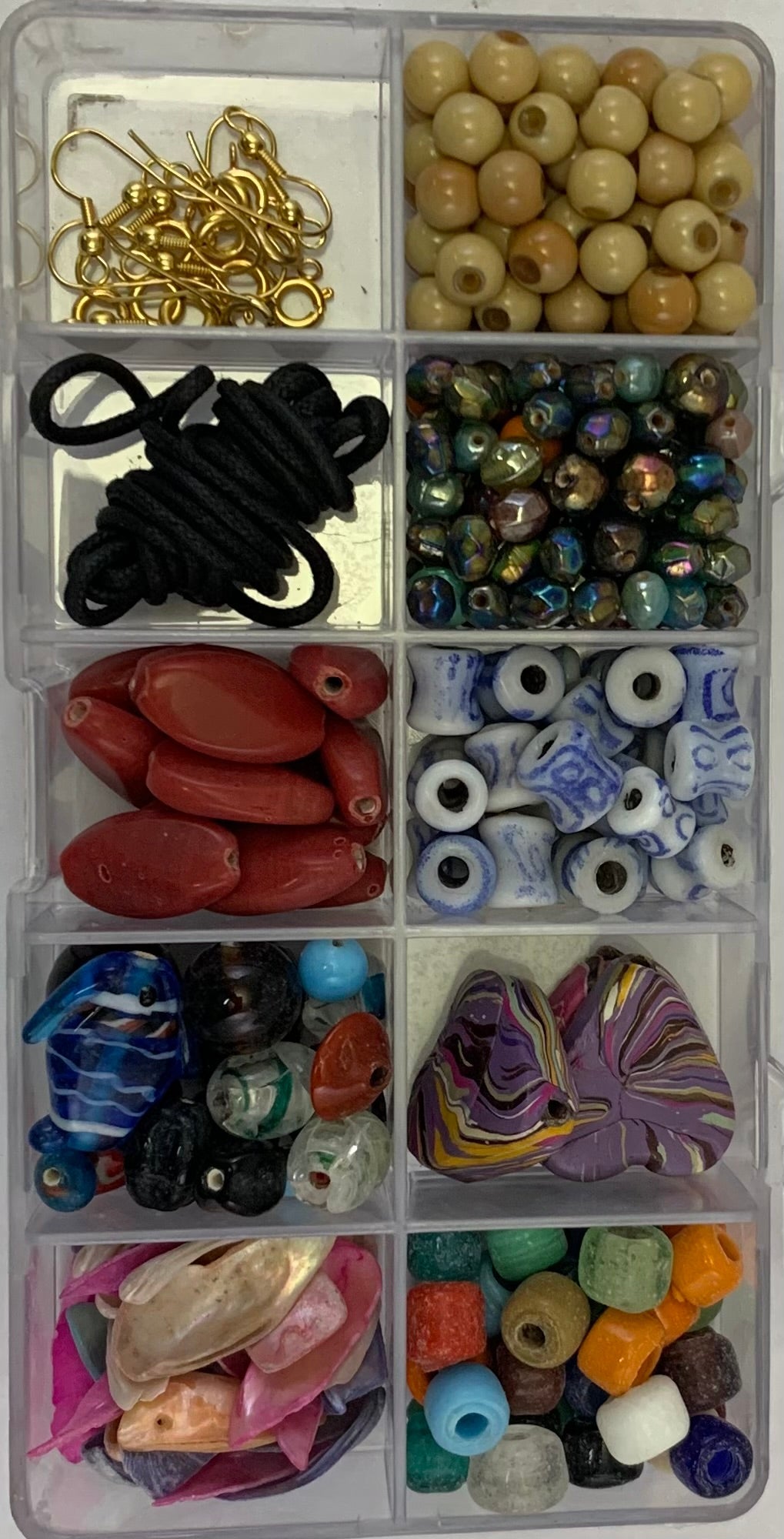 BDK318 - GLASS/LAC BEAD SHELL CHIPS DIY KIDS KIT
