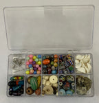 BDK279 - CHEVRON/GLASS/CLAY/SHELL BEAD DIY KIDS KIT
