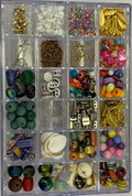 BDK284 - GLASS/BONE/WOODEN/SHELL/ALPHABET BEAD DIY KIDS KIT