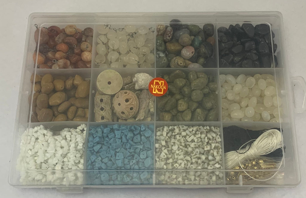 BDK309 - STONE BEAD WITH GLASS CHIPS DIY KIDS KIT