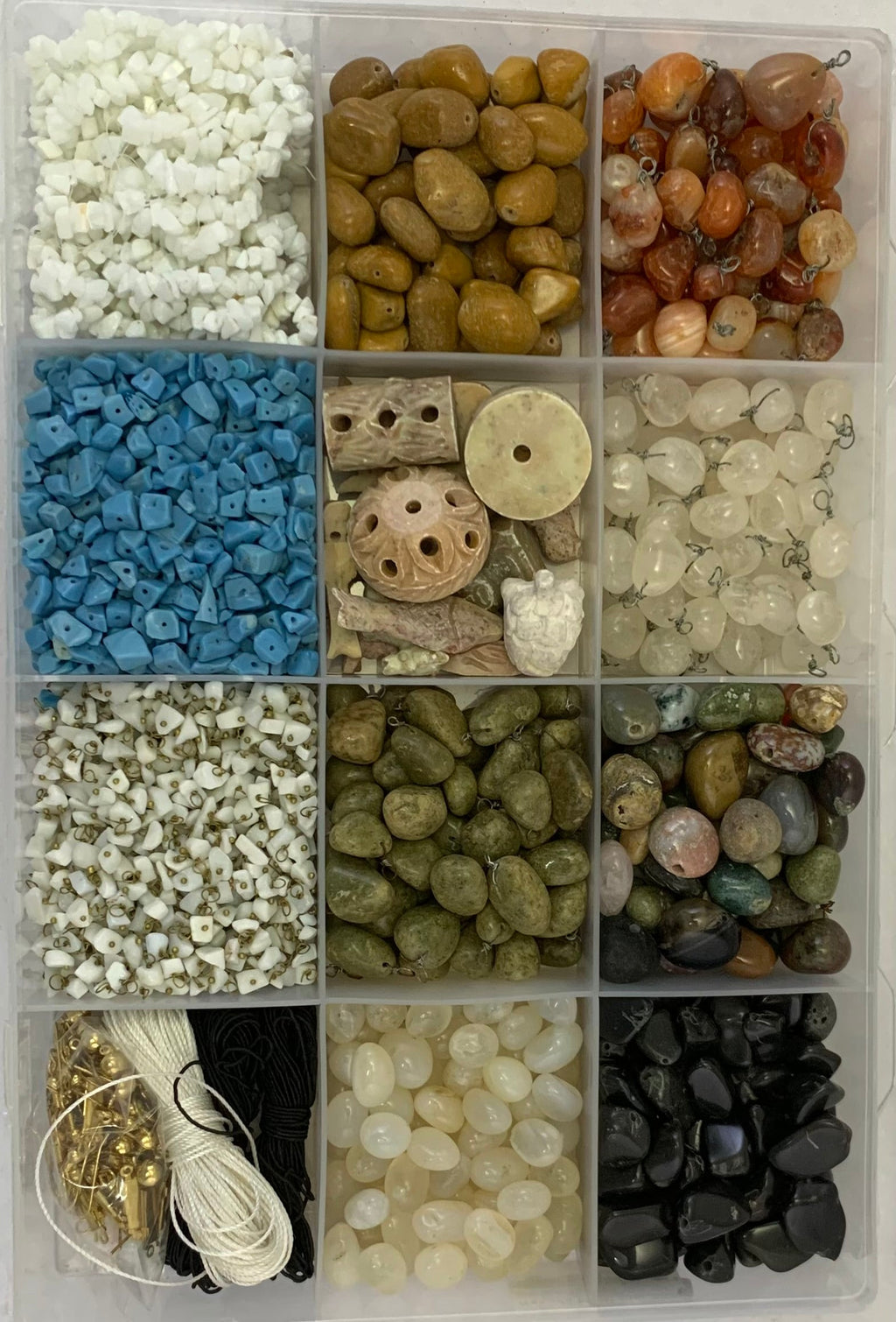 BDK309 - STONE BEAD WITH GLASS CHIPS DIY KIDS KIT
