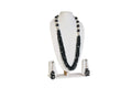 NK 11883 Grey seed bead with artificial pearl necklace with matching earrings dastakaaristore