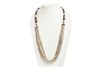 NK 11888 Natural color seed & glass bead layered necklace dastakaaristore
