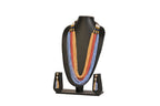 NK 11894 Multicolor seed bead necklace with matching earrings dastakaaristore