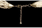 NK 12027 Artificial white pearl & green multi silver foil bead necklace dastakaaristore