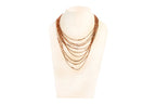 NK 247 Brownish/pinkish seed bead necklace dastakaaristore