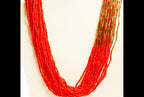NK 3202 Seed beads necklace & copper glass pipe dastakaaristore