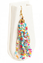 NK 3738 Multicolor seed bead choti necklace with matching earrings set dastakaaristore