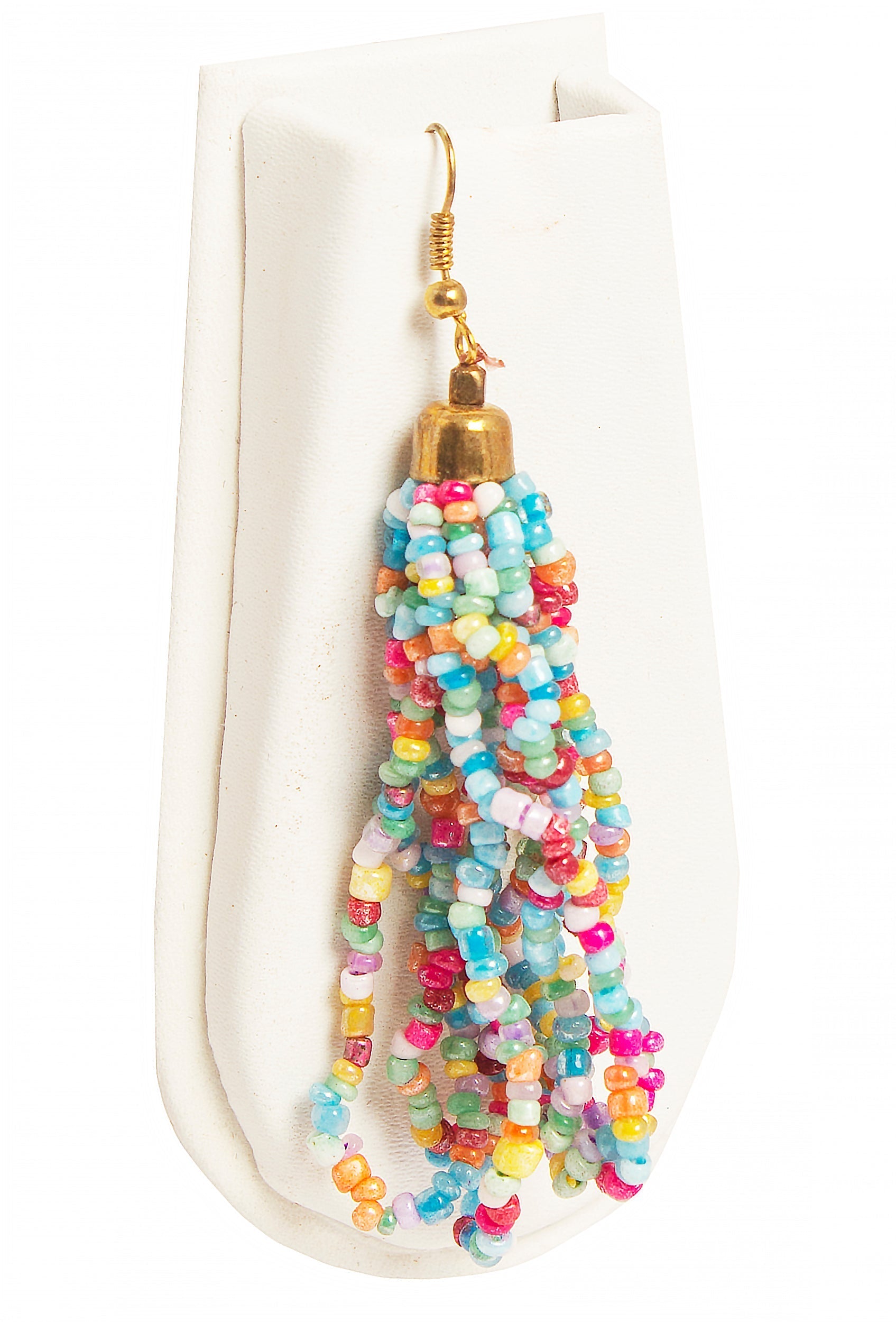 NK 3738 Multicolor seed bead choti necklace with matching earrings set dastakaaristore