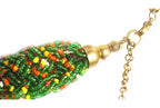 NK 3743 Green multi seed choti necklace with matching earrings set dastakaaristore