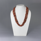 ROW WOODEN BEAD WITH RESIN HOOK NECKLACE