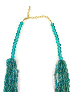 DARK GREEN COLOR SEED BEAD NECKLACE