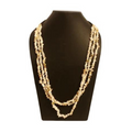 NK9005 - White Cut Stone Bead Necklace