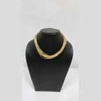 COLLIER DE PERLES DE ROCAILLE COULEUR OR CUTDANA