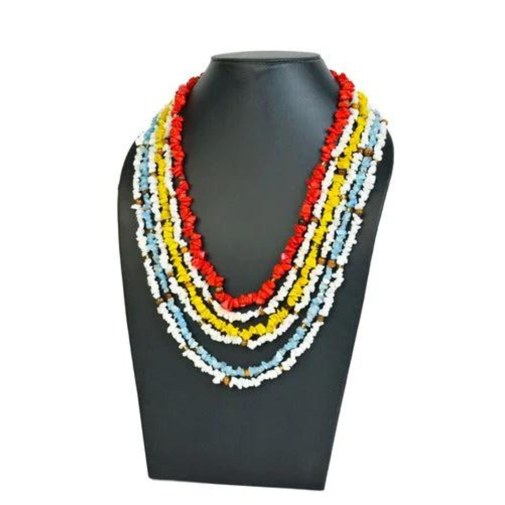 NK7346 - Multicolor Glass Bead Necklace