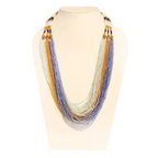 NK11893 - Multicolor seed bead layered necklace