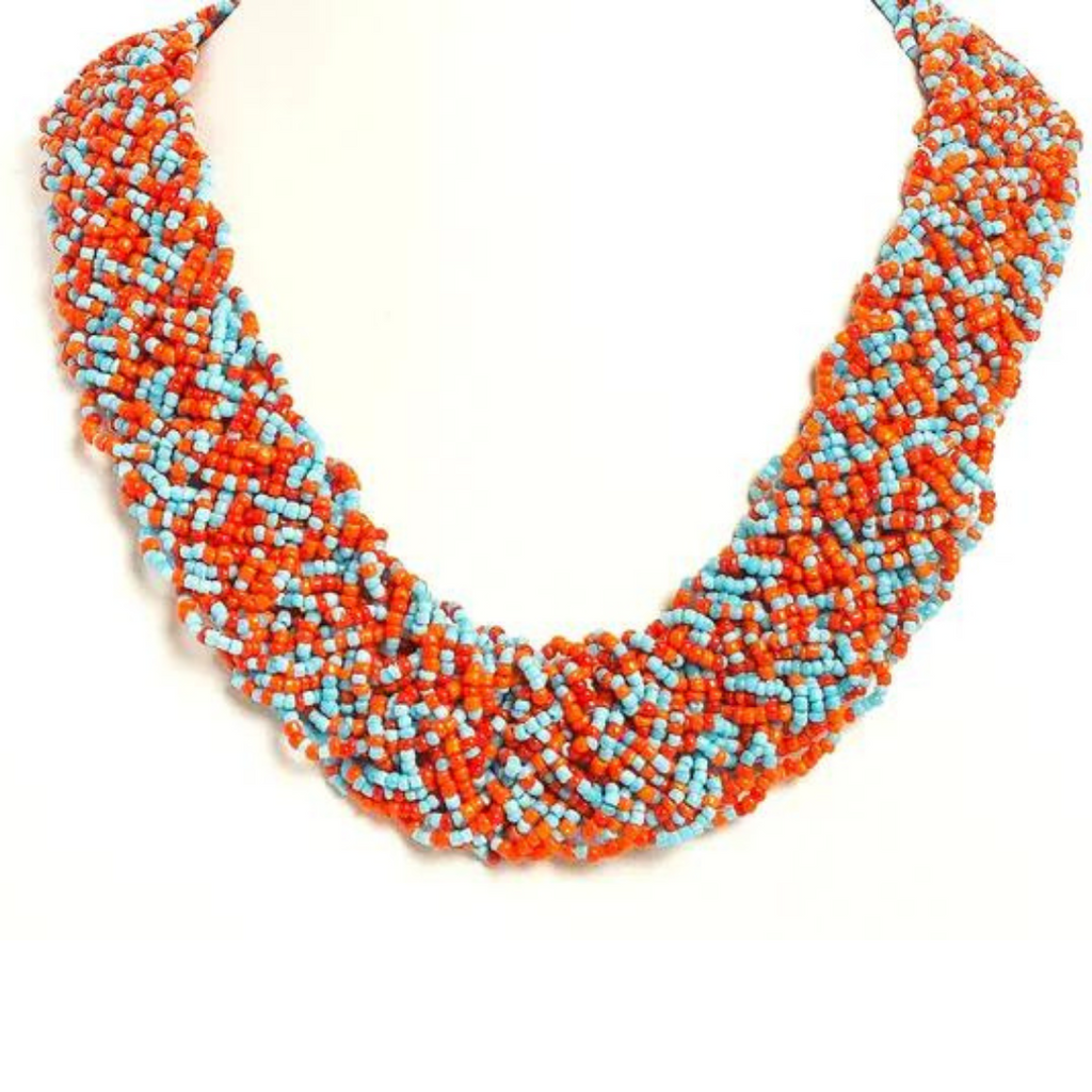 Multicolor Seed Bead Necklace Set