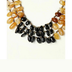 NK5010 - Stone & Metal Chain Necklace