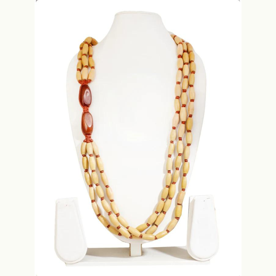 Collier en bois naturel