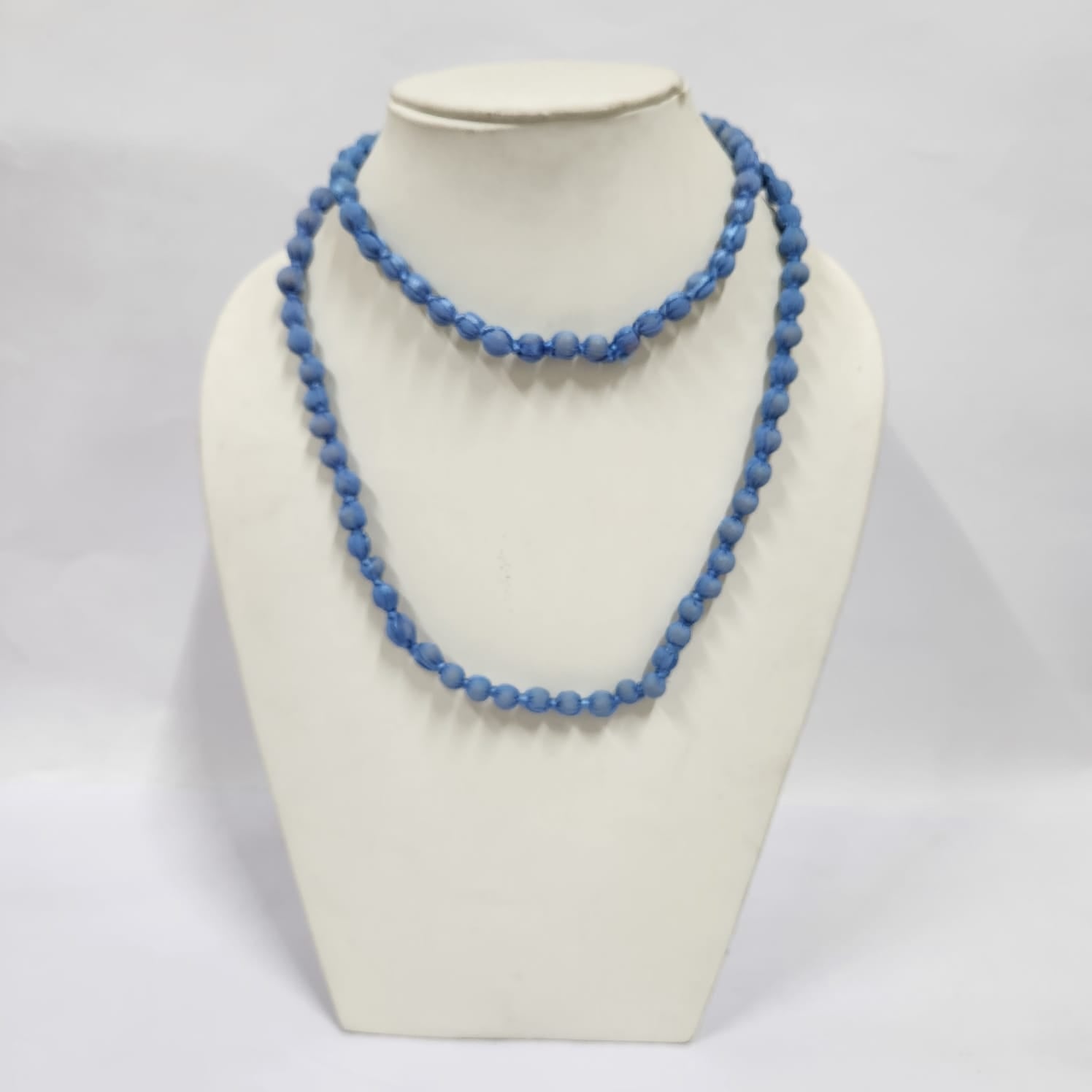 NK6307D - BLUE FABRIC NECKLACE