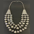 NK14230A ALUMINIUM METAL BEAD SILVER COLOR NICKLE FREE NECKLACE