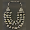 ALUMINIUM METAL BEAD ANTIQUE SILVER COLOR NICKLE FREE NECKLACE